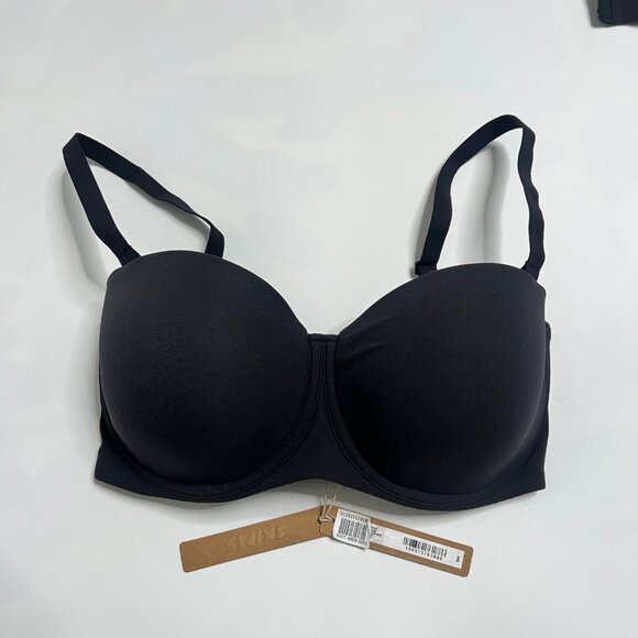 Skims Fit Every Day Strapless Black Bra Size 34DD Style BA-BAN 9055 - Picture 1 of 9